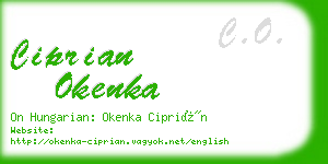 ciprian okenka business card